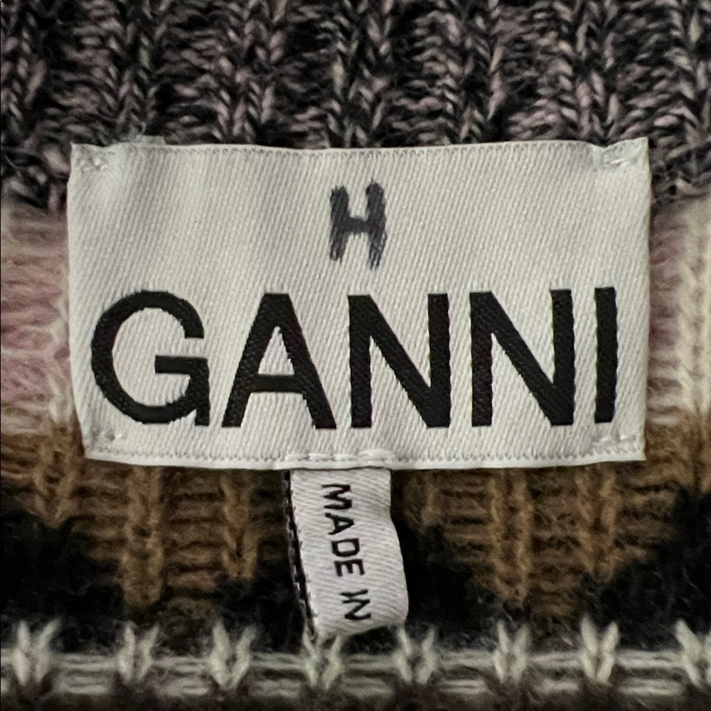 GANNI Multicolor Knit Sweater Vest Women’s Large - Picture 6 of 8